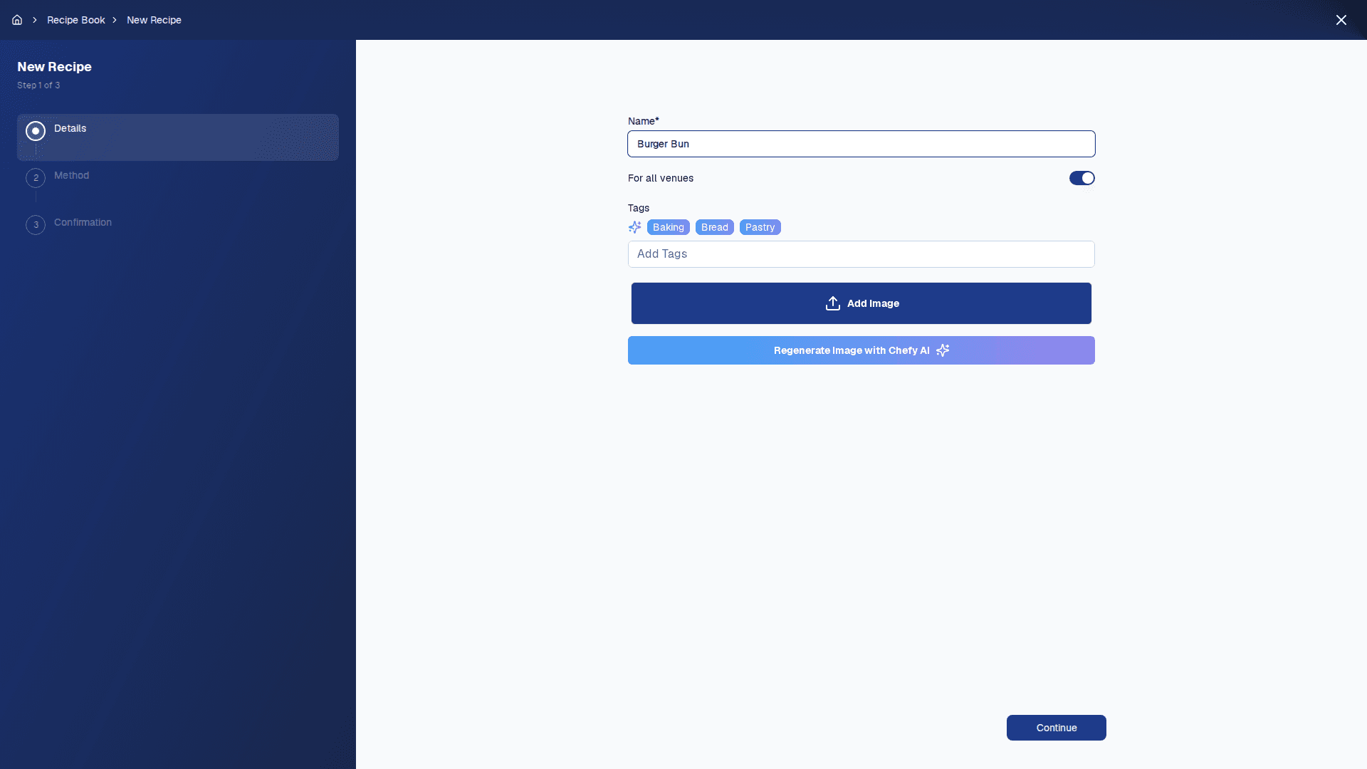 Building a nested, costed recipe in Chefy.